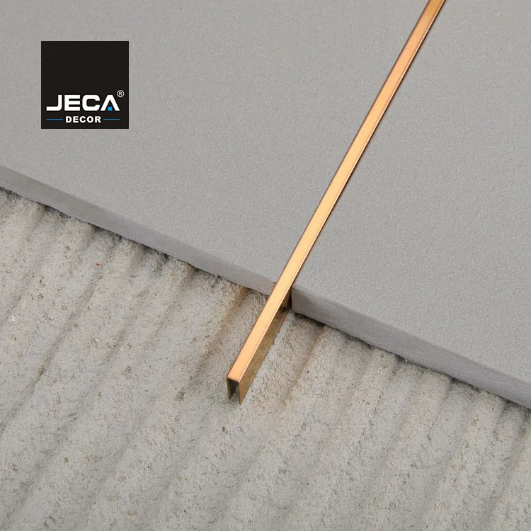 
FoShan Manufacturer JECA Stainless Steel Tile Trim Rose Gold U Profile Hot Sale 304 Grade Tile Accessories Free Sample 