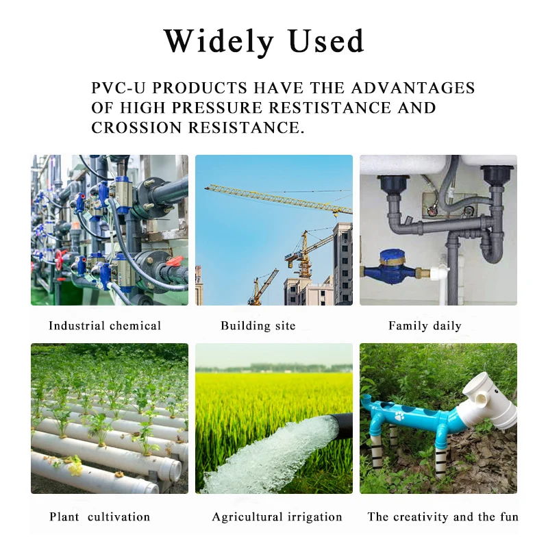 Widely Used High Quality DIN Standard PN16 Upvc Tee 90 Degree Elbow pvc pipe fittings