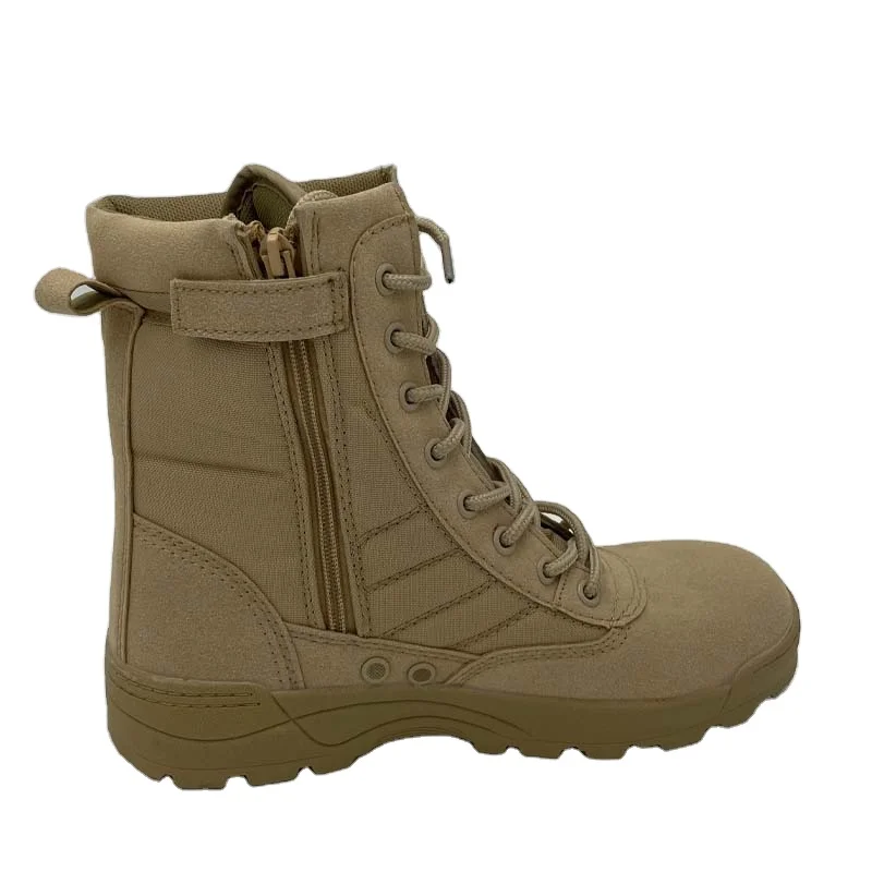 Manufacturer Outdoor Hiking Waterproof Brown Military Army Strong Combat Tactical Ankle Boots