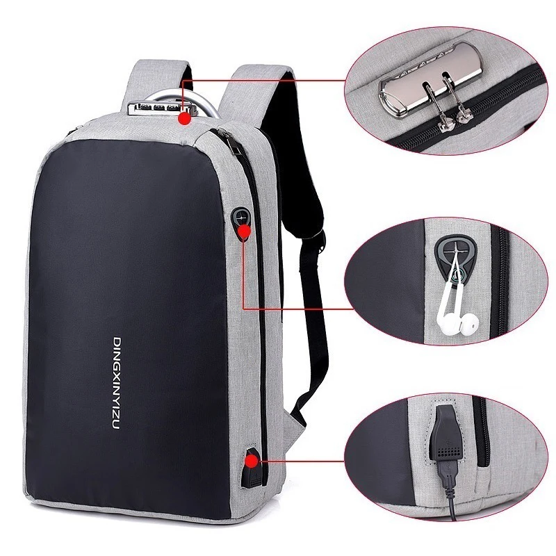 Рюкзак для ноутбука на заказ для подростков, противокражная школьная сумка, деловой дорожный водонепроницаемый рюкзак, сумки