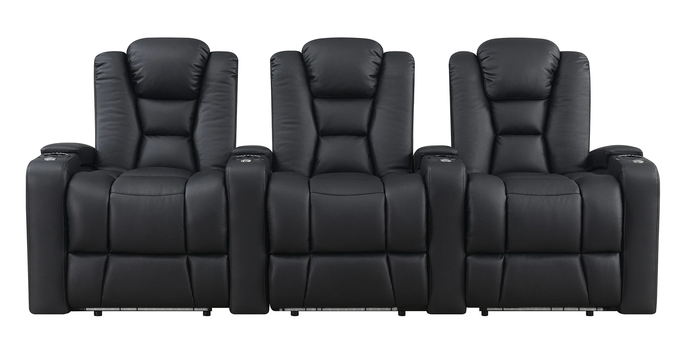 BOLALA Furniture Power Home Theater Recliner Sofa For Commercial Furniture With Cupholders And Storage Boxes
