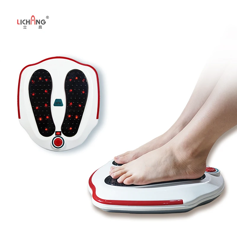 Portable Heated Vibration Electric Acupoints Stimulator Foot Massager Bedroom Foot Leg Pain Relief Massage Machine
