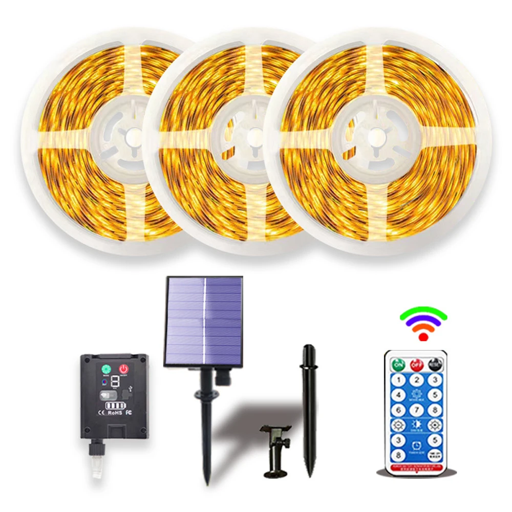 Solar Light Outdoor Led Strip Garden Decoration String Lights Solar Led Strip Street Garland Waterproof Christmas Solar Lamp