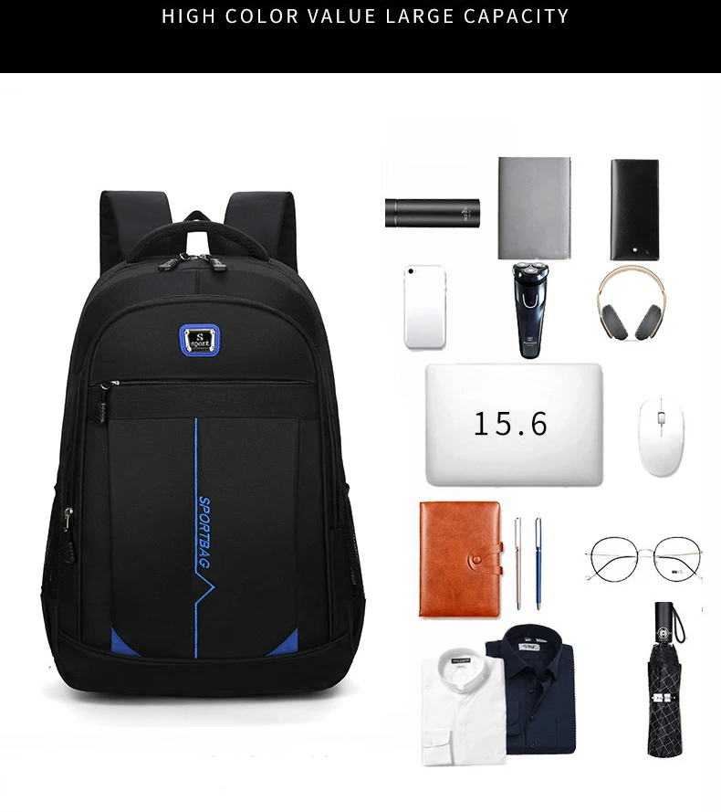 Factory Wholesale Cheap Price Polyester anti-theft Back pack Bags Travel Business Laptops Backpack ...