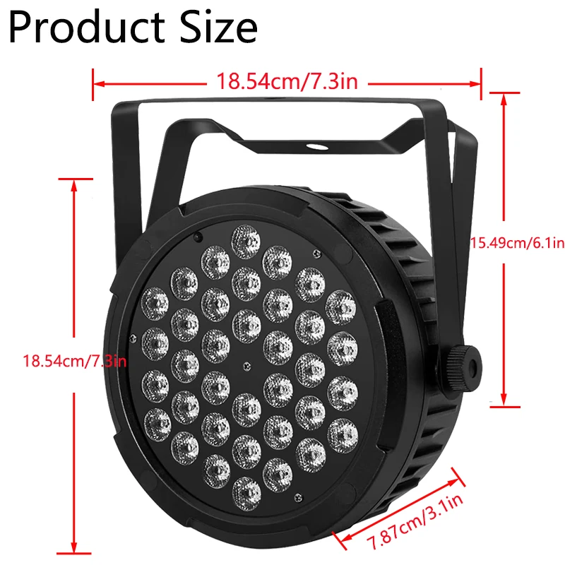 VALAVA 110W Par Light RGBWA UV 36Pcs Lamp Beads 6In1 Led Stage Par Lights For Wedding KTV  Night Club