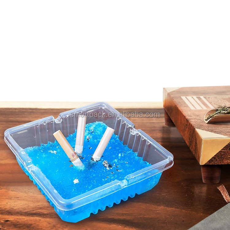 Wholesale flower shape PET plastic disposable cigarette ashtrays portable ashtrays beach ashtray