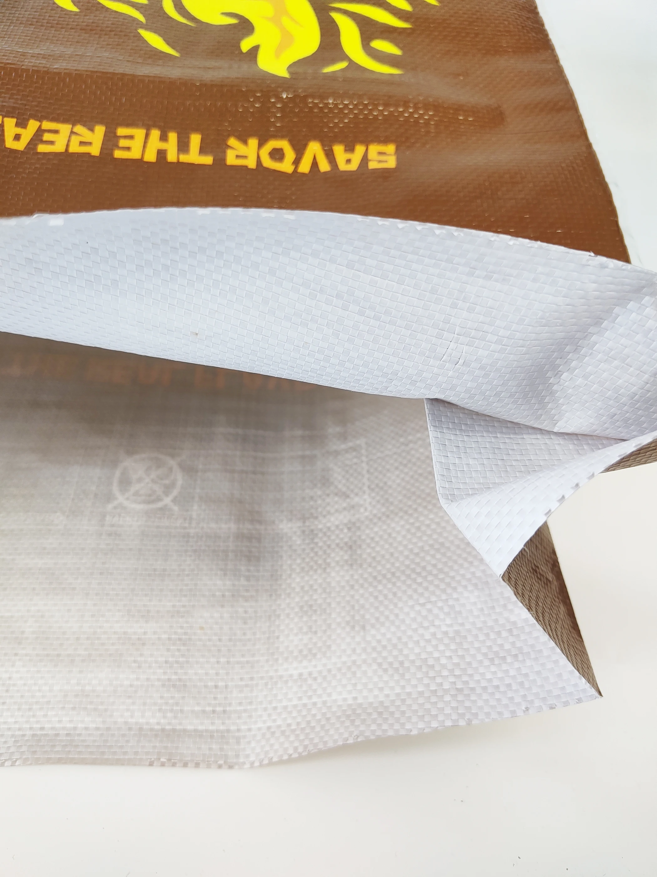 Custom Full Colorful printing square bottom BOPP laminated pp woven charcoal packing bag