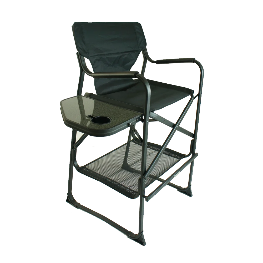 Onwaysports tall aluminium barber director chair portable makeup artist chair with side table