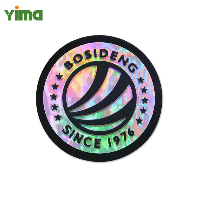 Custom Design Heat Transfer Vinyl Cutting Printing Sticker Label Fantasy Metallic Neon Reflective Color LOGO Patch For T Shirt