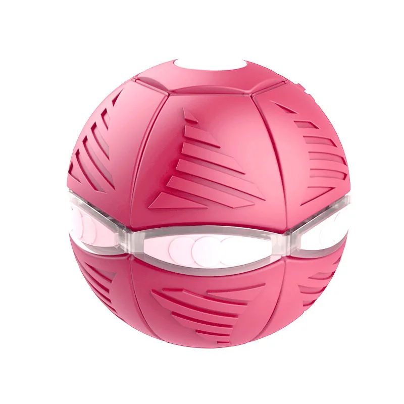 New Design Flying Saucer UFO Outdoor Toys Stress Relief Toys Magic Ball Luminous Phlat Flat Disc Ball for Kids