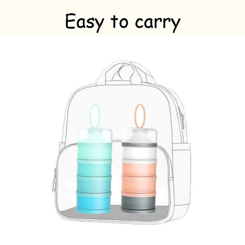 480ML BPA Free baby milk powder box Airtight 4 layer milk powder dispenser storage box Baby Formula Dispenser