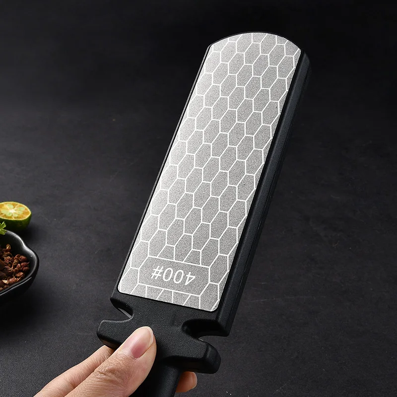 Household Portable Pink Blue Emery Double-sided Five-use Quick Knife Scissors Sharpener Top Quality Diamond Kitchen Gadget