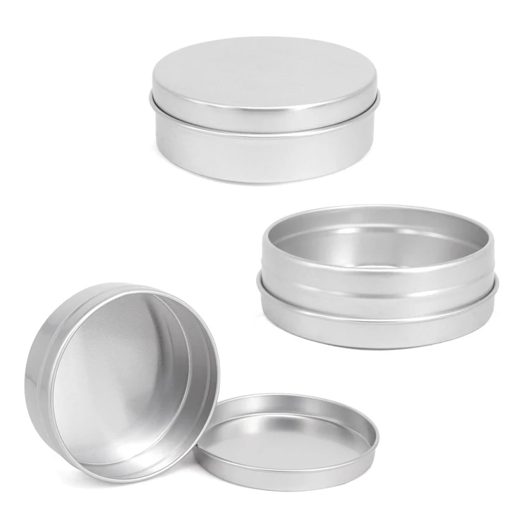Small round tea tins with lids