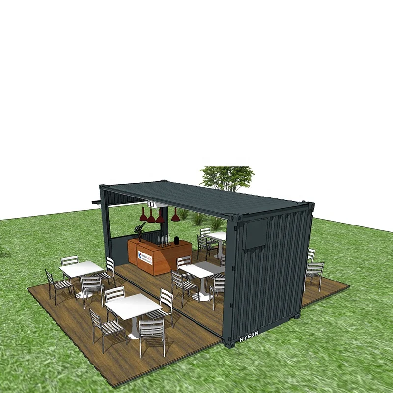 Customized Fast Food shop hinge system Pop-up container for cafe bar