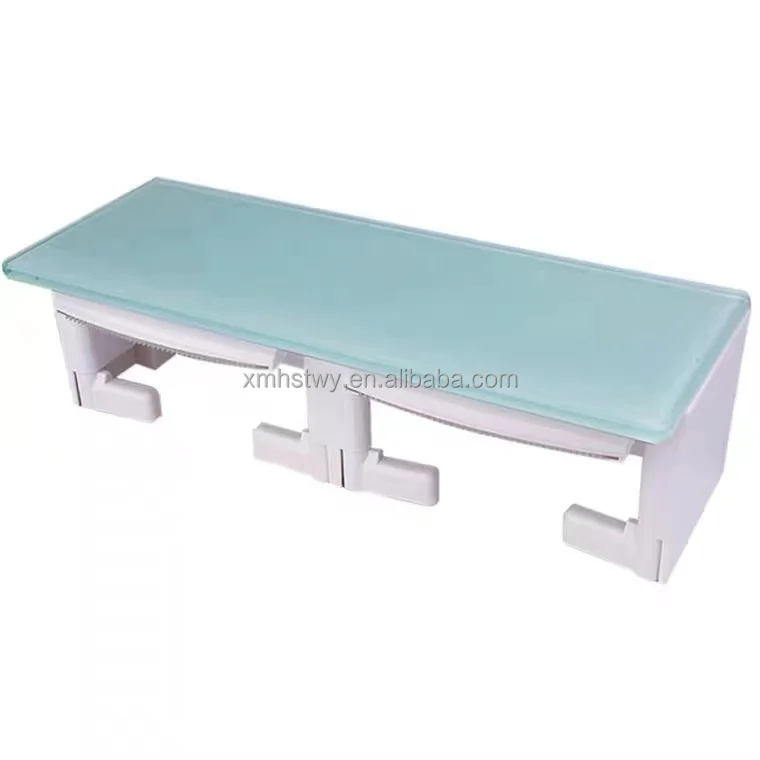 Настенный двухрулонный держатель для туалетной бумаги со стеллажом хранения телефона многофункциональный диспенсер с полкой HQ117