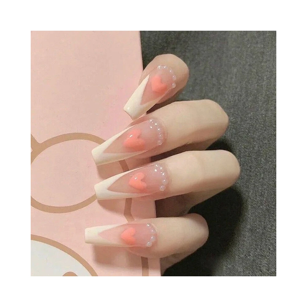 Sell cheap ladies nail products fashion design artificial nail set