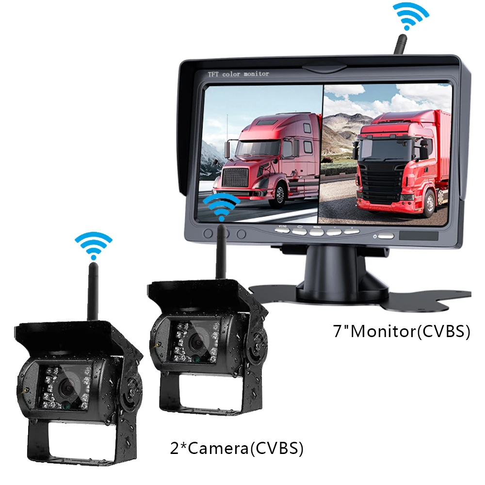 High Quality 2.4ghz Rear View Camera System Digital Wireless Security Camera Dvr Monitor Video Recorder for Truck Forklift
