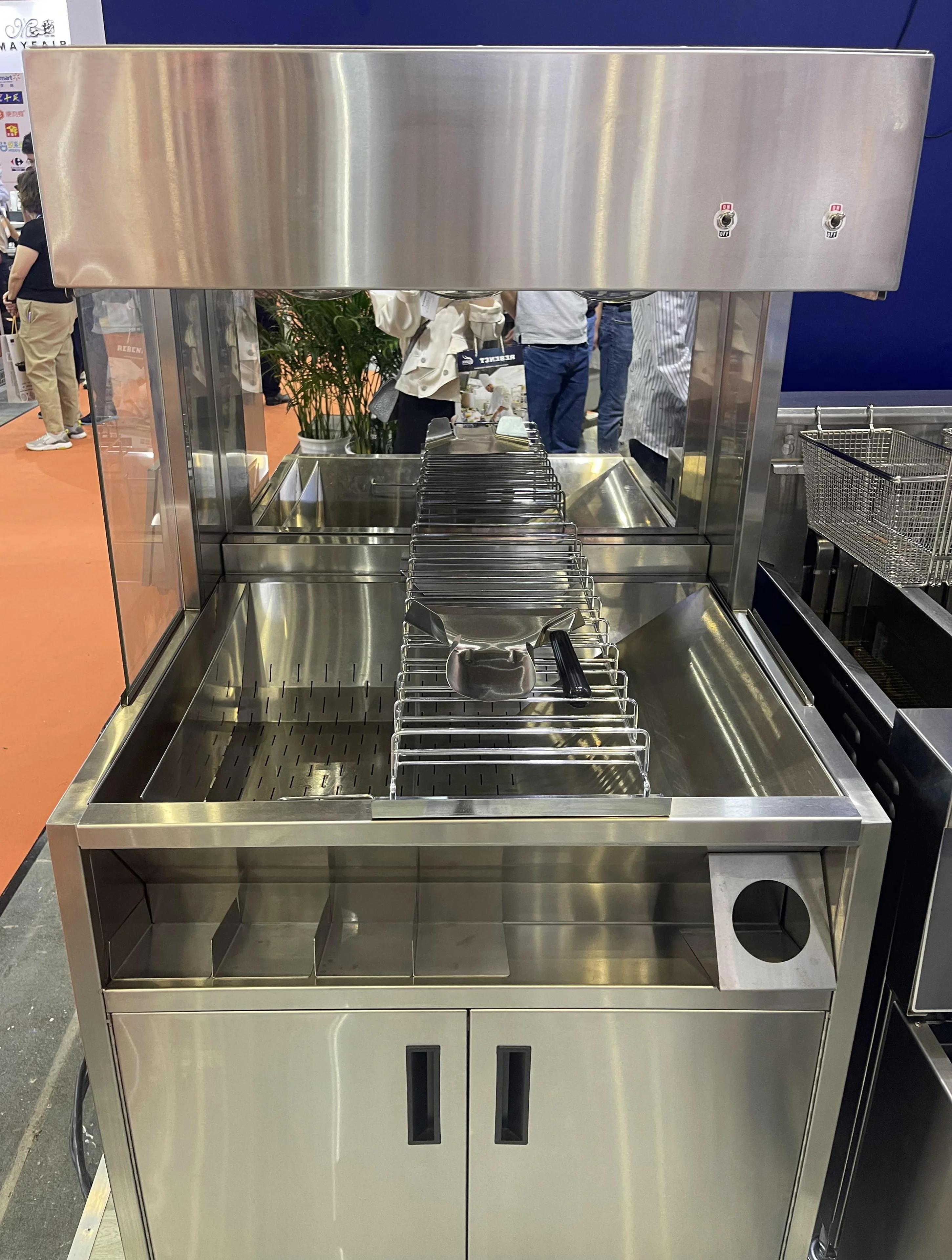 Commercial Fast Food Equipment Electric Standing Potato Chips Warmer French Fries Station