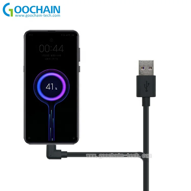 Кабель USB C под прямым углом 90 градусов быстрое зарядное устройство A на Type совместимое с Samsung Galaxy S10 S9