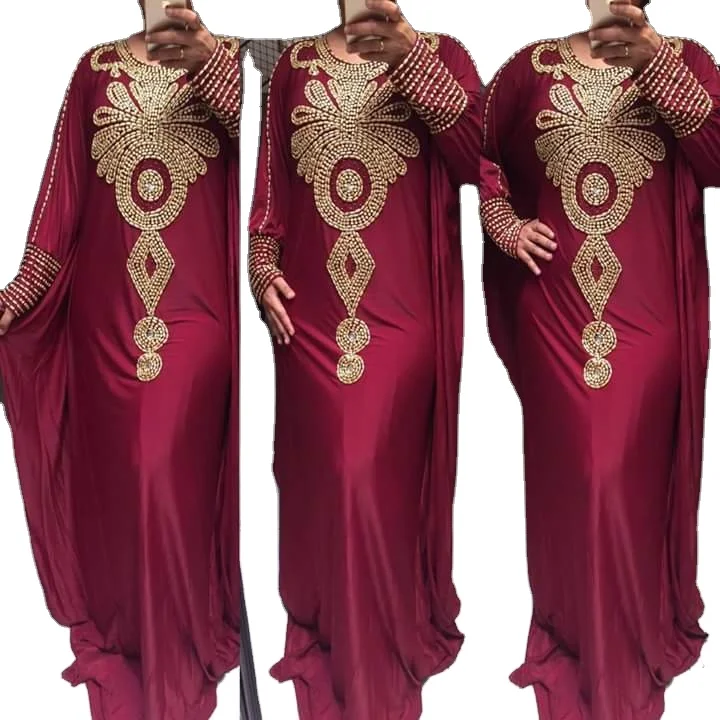 Most Elegant Wedding Wear Islamic Crystal Beaded Kaftan Abaya