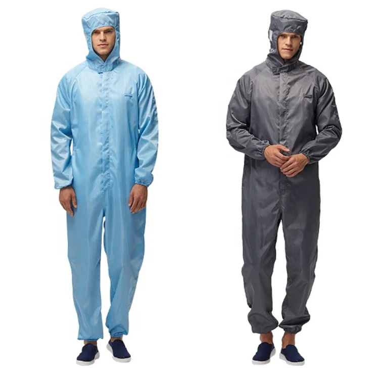 Cleanroom Unisex garments esd anti-static jumpsuit antistatic one piece work clothes