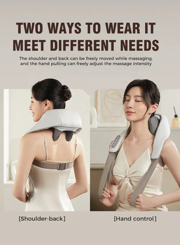 Electric Heating Neck And Shoulder Relaxer 4 Key Kneading Cervical Massage Shawl Pure Acupressure Neck & Shoulder Massager