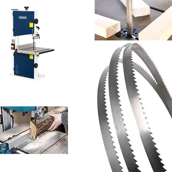 Premium Quality Industrial Grade TCT Bandsaw Blade Carpentry Woodworking Laser Welded Steel White Finish OEM Hard Wood Cutting
