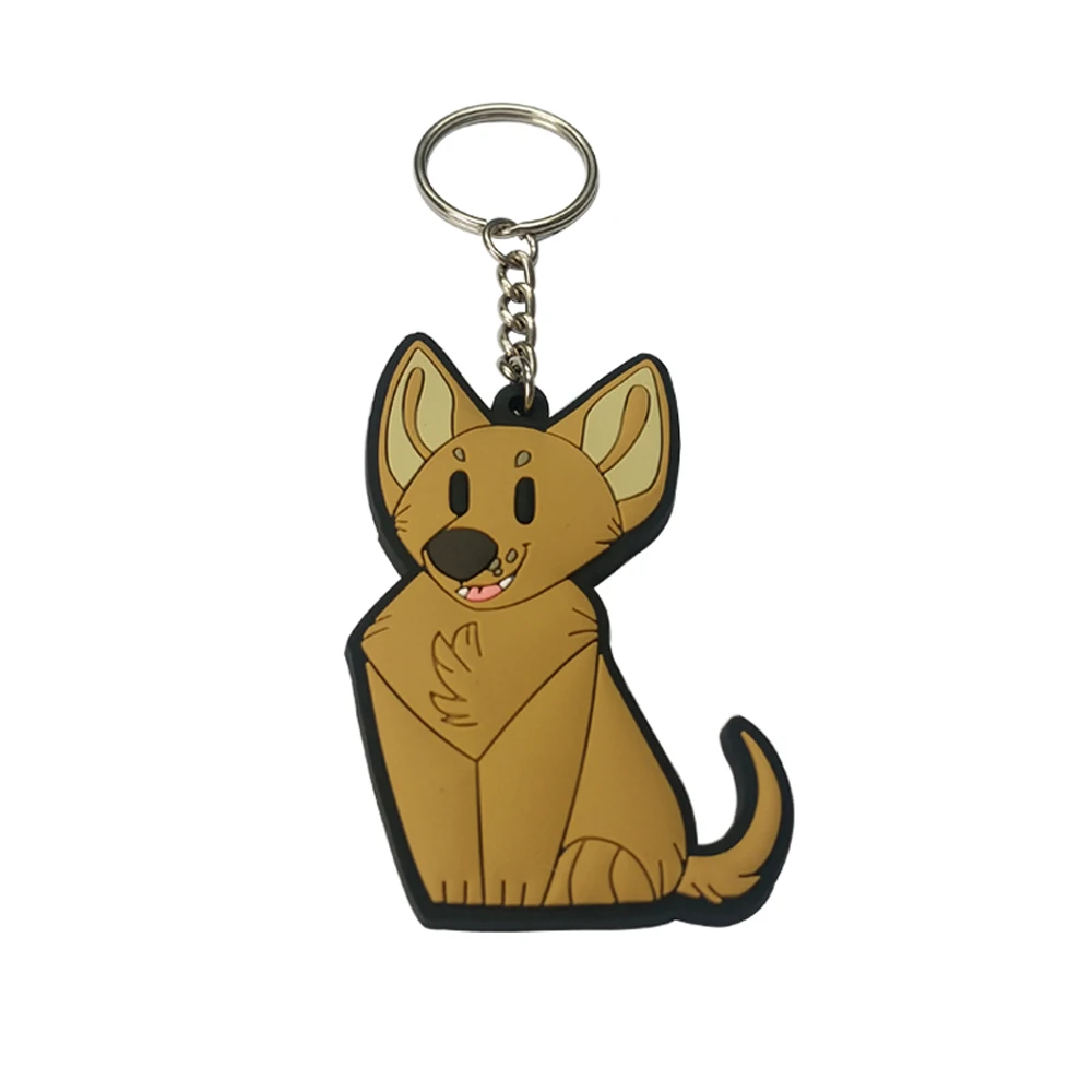 New Design Ready To Ship Wholesale Custom Cheap Cute Dog Pvc Keychain