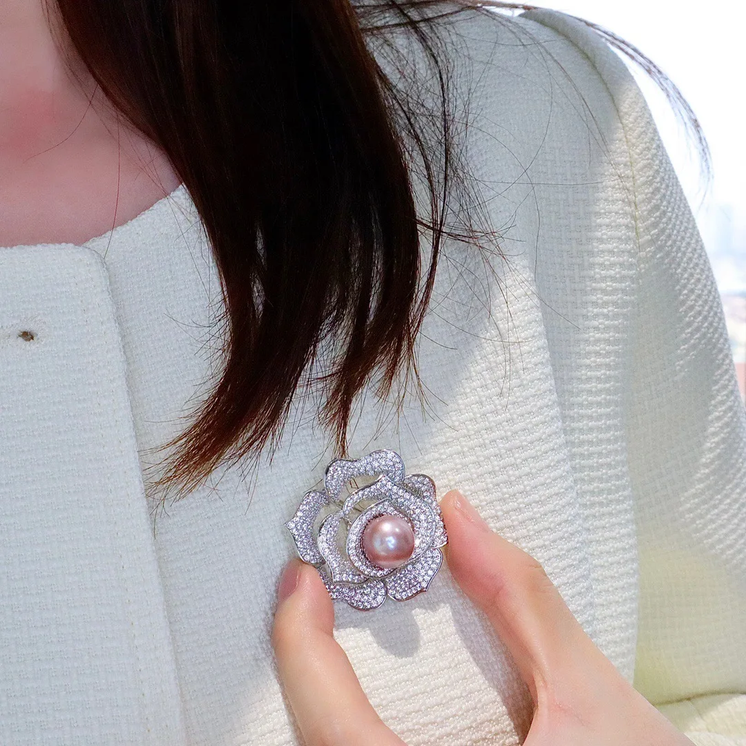 Fine Quality Natural Freshwater Pearl Brooch Wholesale Fine Jewelry