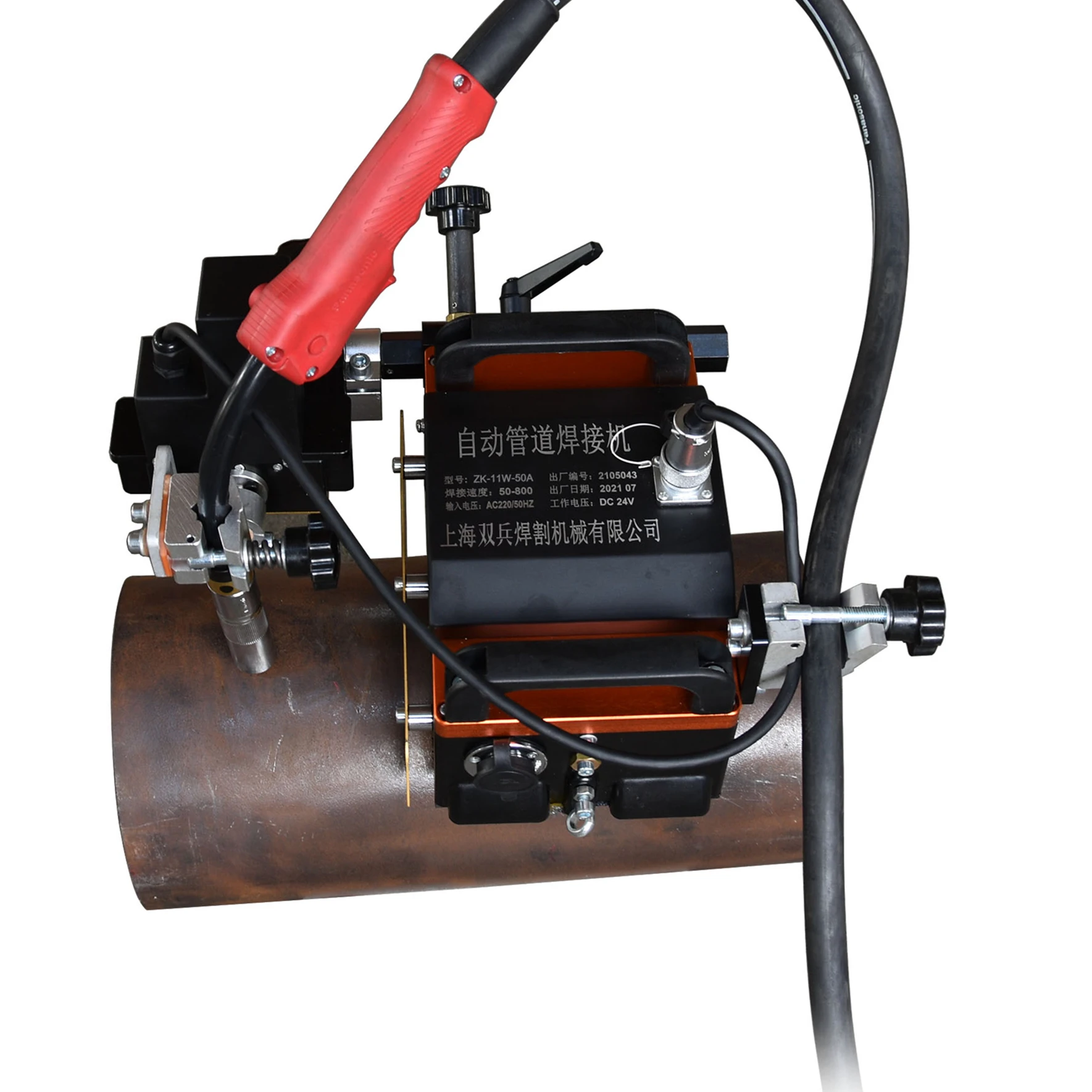 Circle iron pipe welding machine two pipe semi-automated weaving welding tractor for pipes