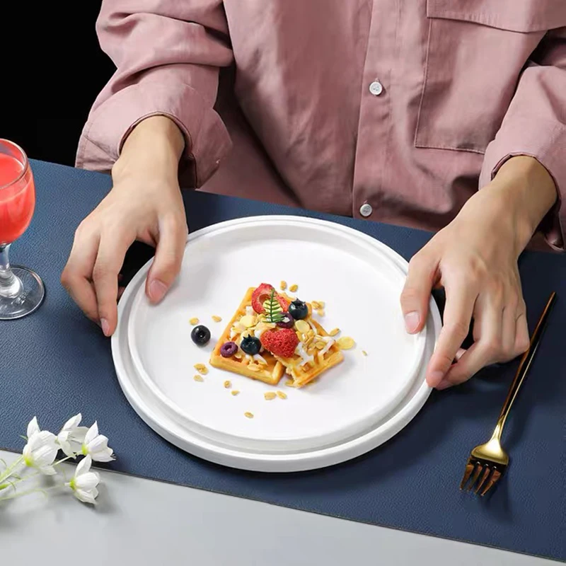 Wholesale Melamine Charger Plate Plastic Dinnerware Plates Sets Serving for Restaurant Wedding Party