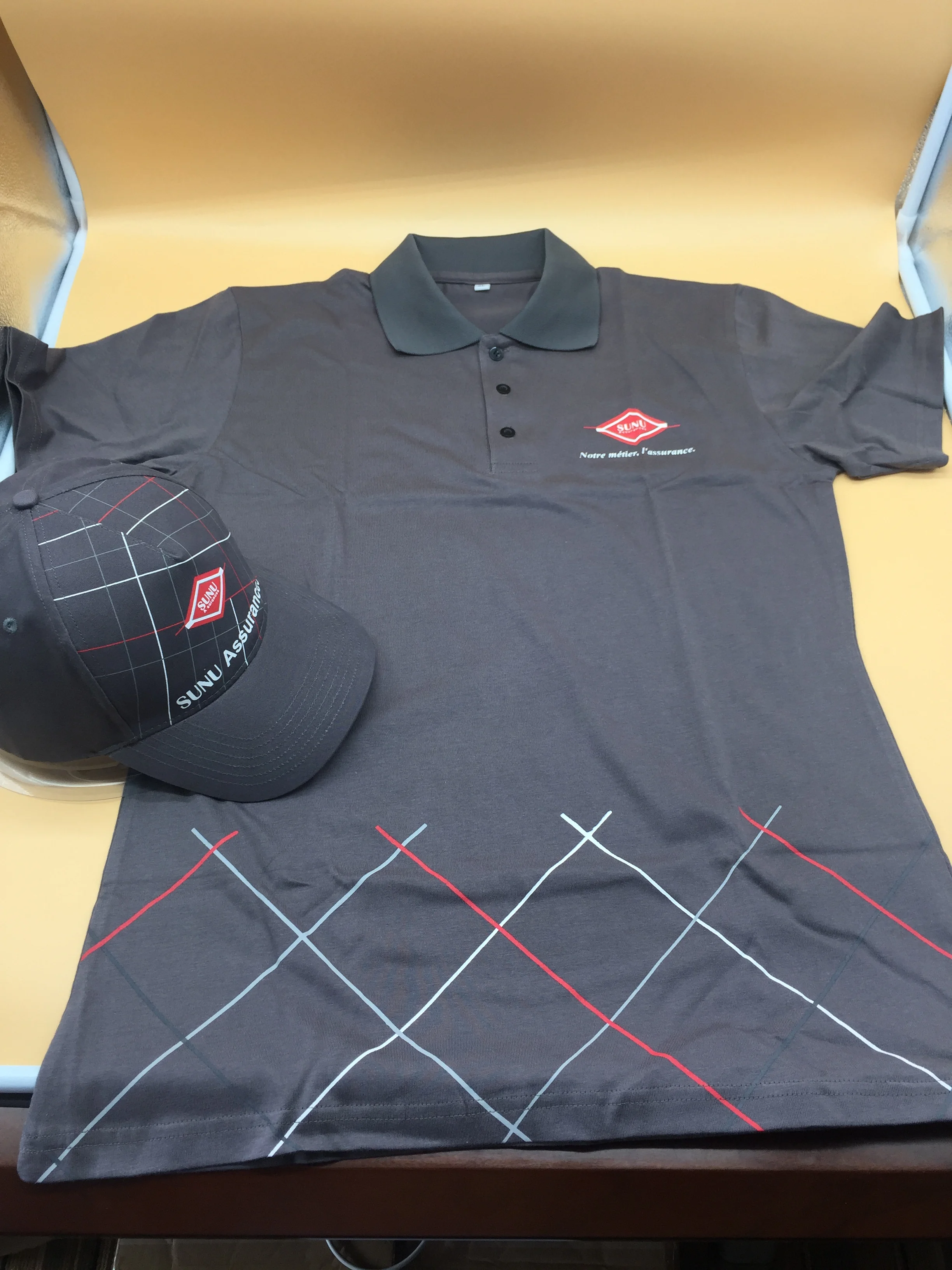 Polo Shirt & baseball hat Set, Brand gift set custom making factory caps and polo shirt