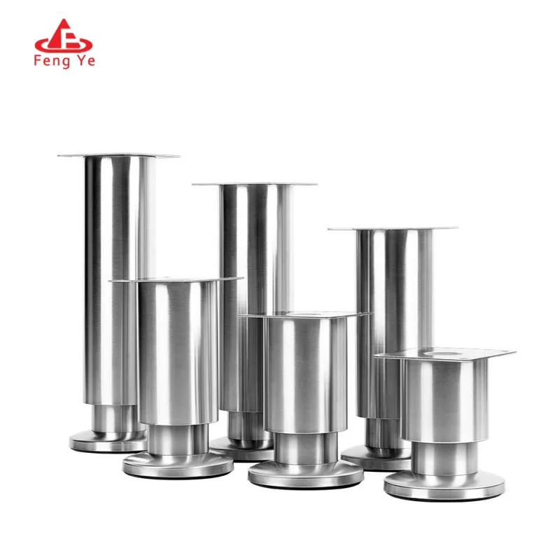 Feng Ye High Quality Furniture Legs Round Bottom Chrome Finished stainless steel Sofa Leg for Living room Desk