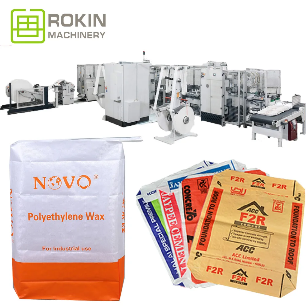 ROKIN BRAND Custom wholesale 25kg 40kg 50kg empty PP woven cement packaging bag PP Woven Valve Bag Machine
