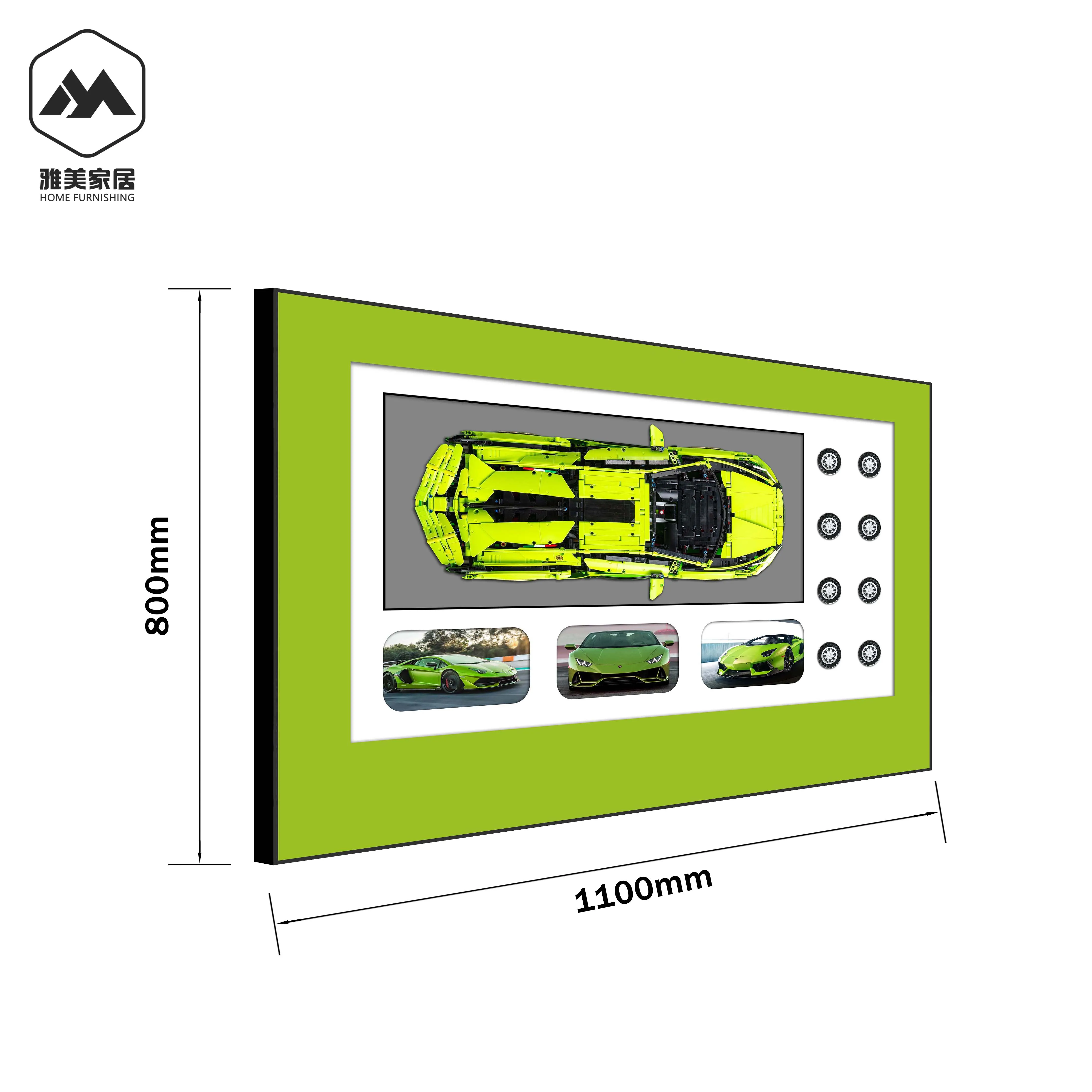3D building block car  hanging paintings New Trendy Modern Art Super car   decorative painting
