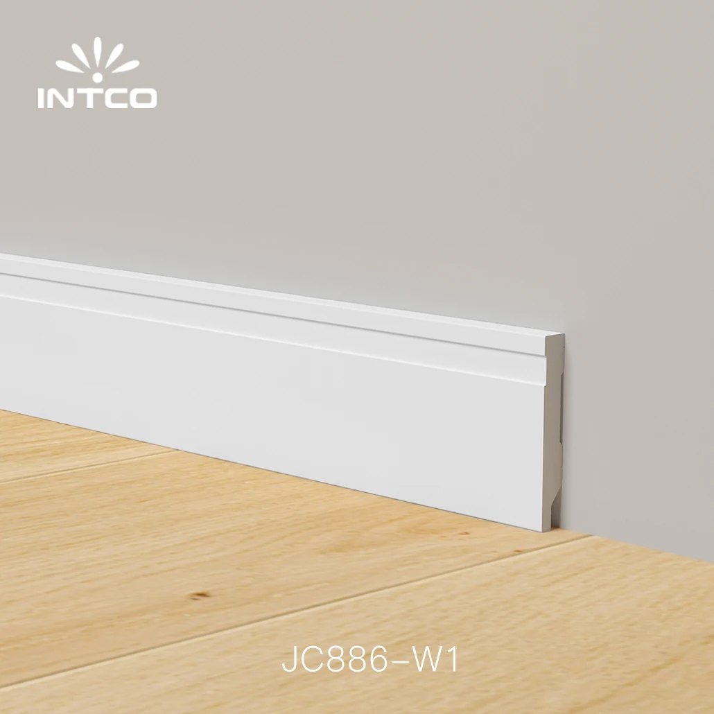 INTCO Hot Selling Decorative Interior Waterproof Easy to Install Floor Accessories Plastic Wall Skirting Board