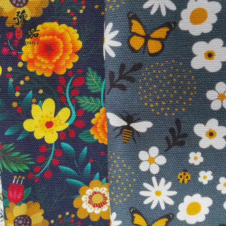 NO MOQ 100% pure cotton digital art printed on canvas