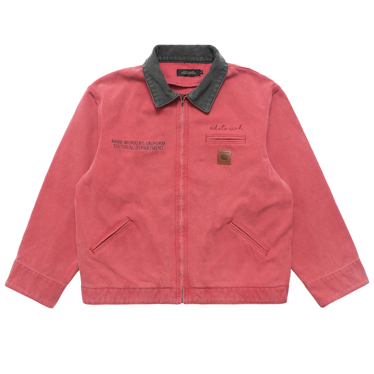 Custom Autumn and Winter Cotton Windproof Washed Denim Turn Down Collar Lapel Zipper Jacket Overcoat