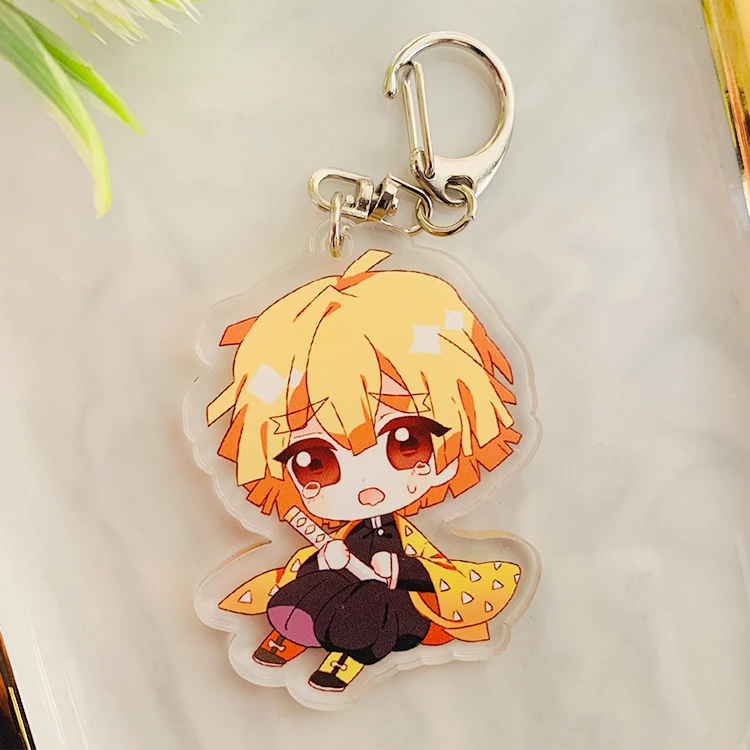 Wholesale Factory Made Anime Charms Transparent Plastic Custom Design Cute Design Mini Acrylic keychain