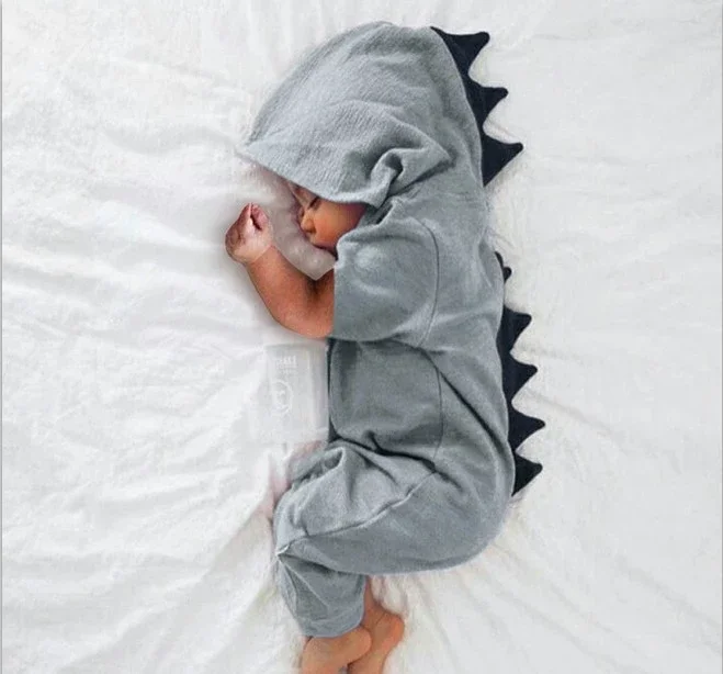 
Newborn Baby Boys Girls Dinosaur Outfits Infant Hoodie Romper Jumpsuit Pajamas Set 