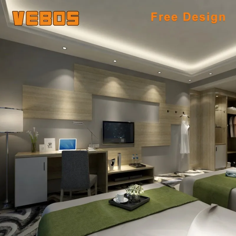 Завод полный индивидуальные деревянные гостиничный набор мебели для спальни и современный дизайн гостиничного номера 5 звезд