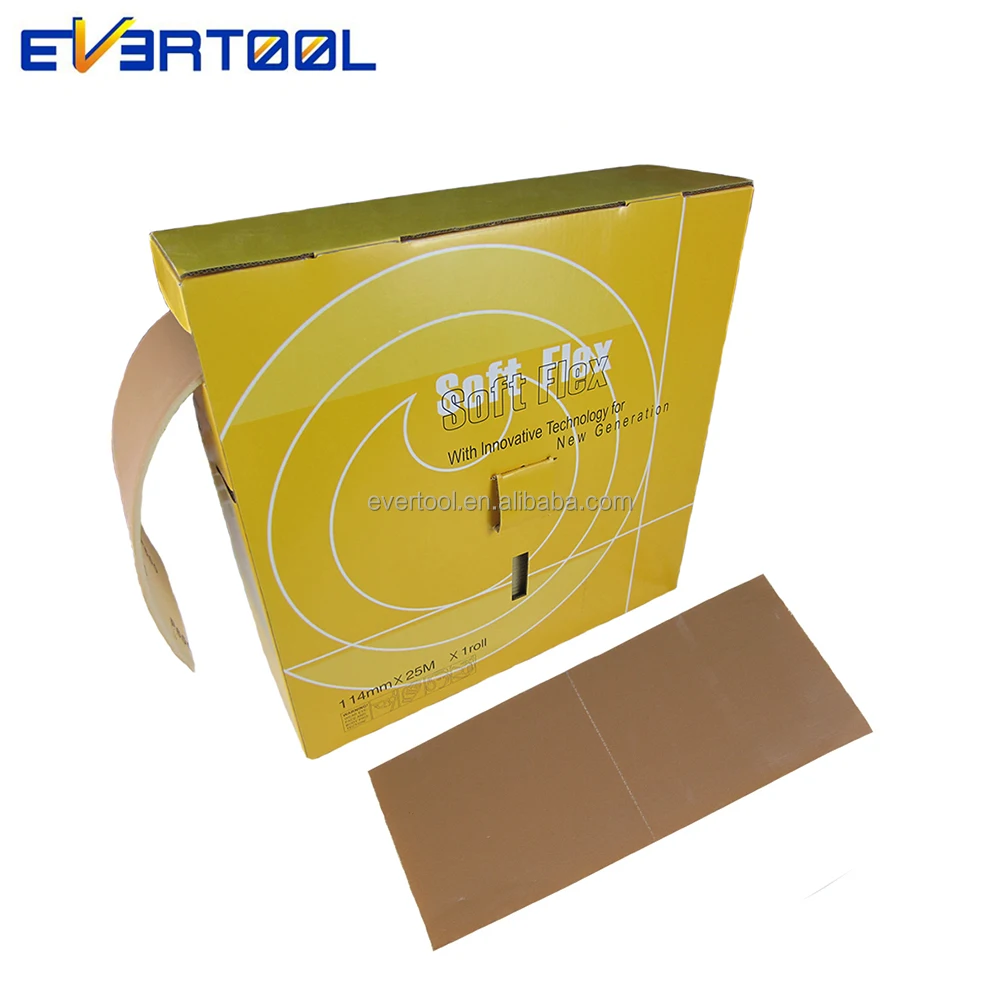 EVERTOOL 115x25m Abrasive Roll Microfine Sanding Abrasive Paper for Paint Defect Removal