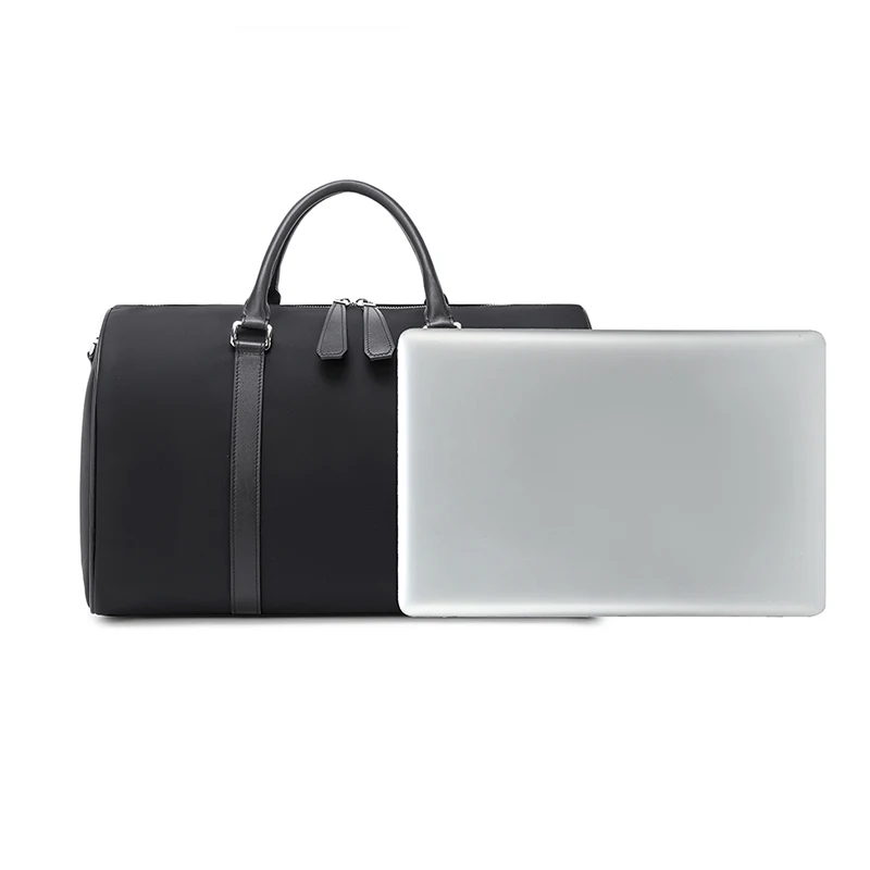 Guangzhou bsci manufacturer custom vintage leather travel duffle bag for men