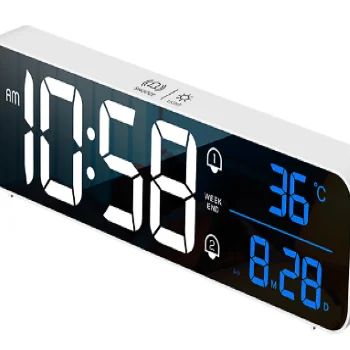 Fullwill Digital&Analog-Digital Clocks with 2400 mAh High Performance Lithium Batteries Home Desk Alarm Clock Clock Nordic