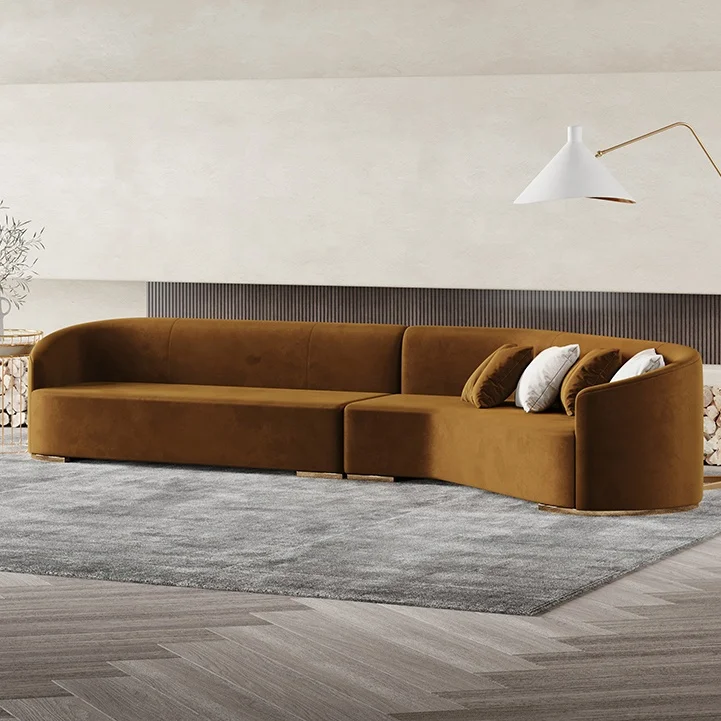 Italian popular living room sofa nordic style semicircle modern half round circle sofas for Hotel Lounge