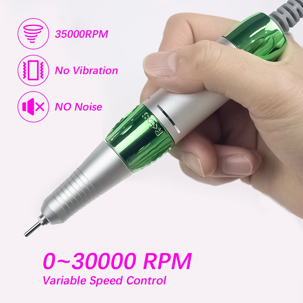 Electric Nail Drill Manicure File Drill Nails Polisher High Quality 65W 35000RPM High Speed Nail drill  ROHS CE 12pcs