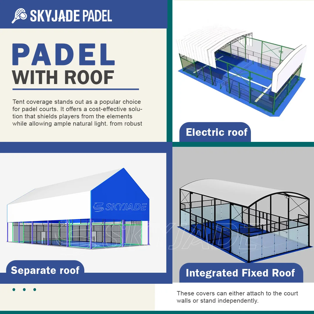 Large Indoor Padel Court Sport Tent by Manufacturer Panoramic Model with Steel and Glass Material Tennis Court Equipment Cover
