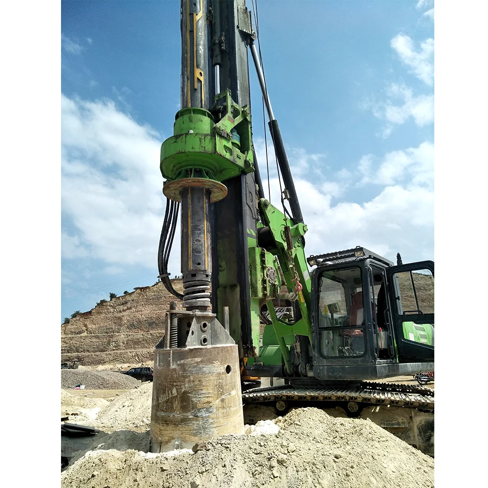 Quality Guarantee Max Torque 125kN Foundation Pile Driver Borehole Rotary Drilling Rig Machine