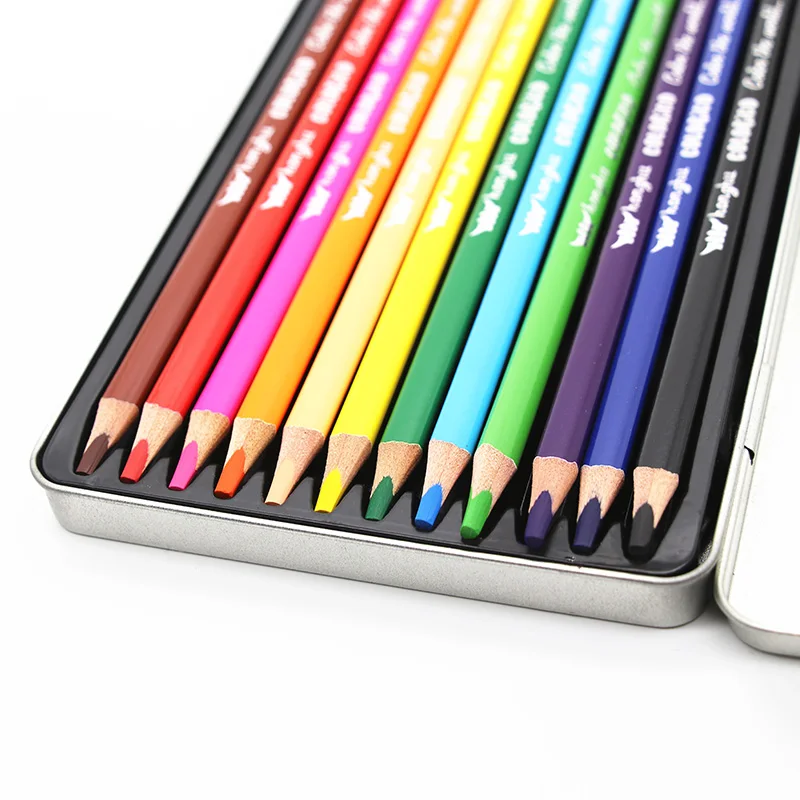 kids Colorpencil  Colour Pencil set case shcool pencil  4.0mm HIGH QUALITY Lead  Iron Metal Box  Packing