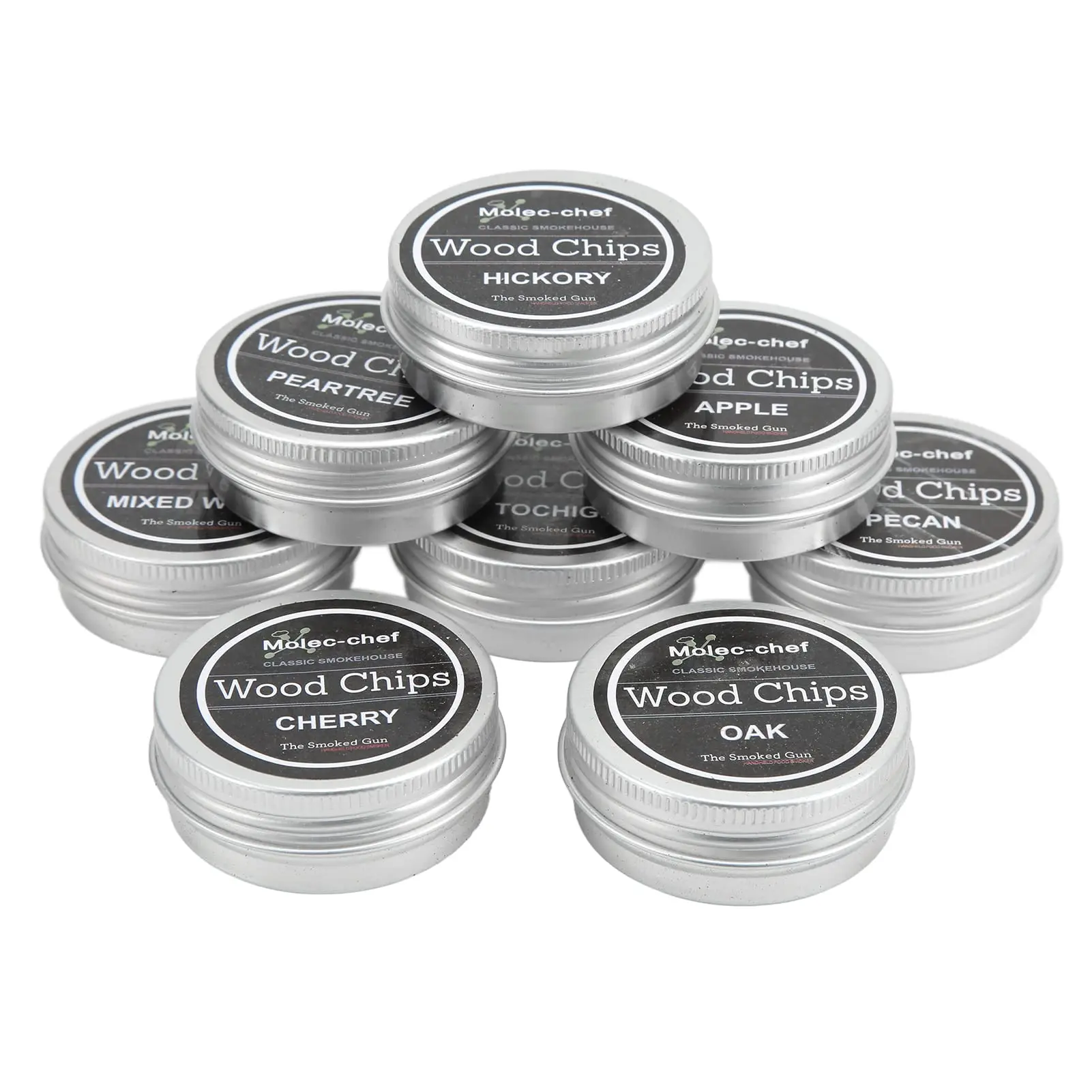 8pcs Smoking Chips Wood Chips for Smoking Gun BBQ Grill Mat Extra Fine Wood Bamboo Drink/food for Handled Cocktail Kit